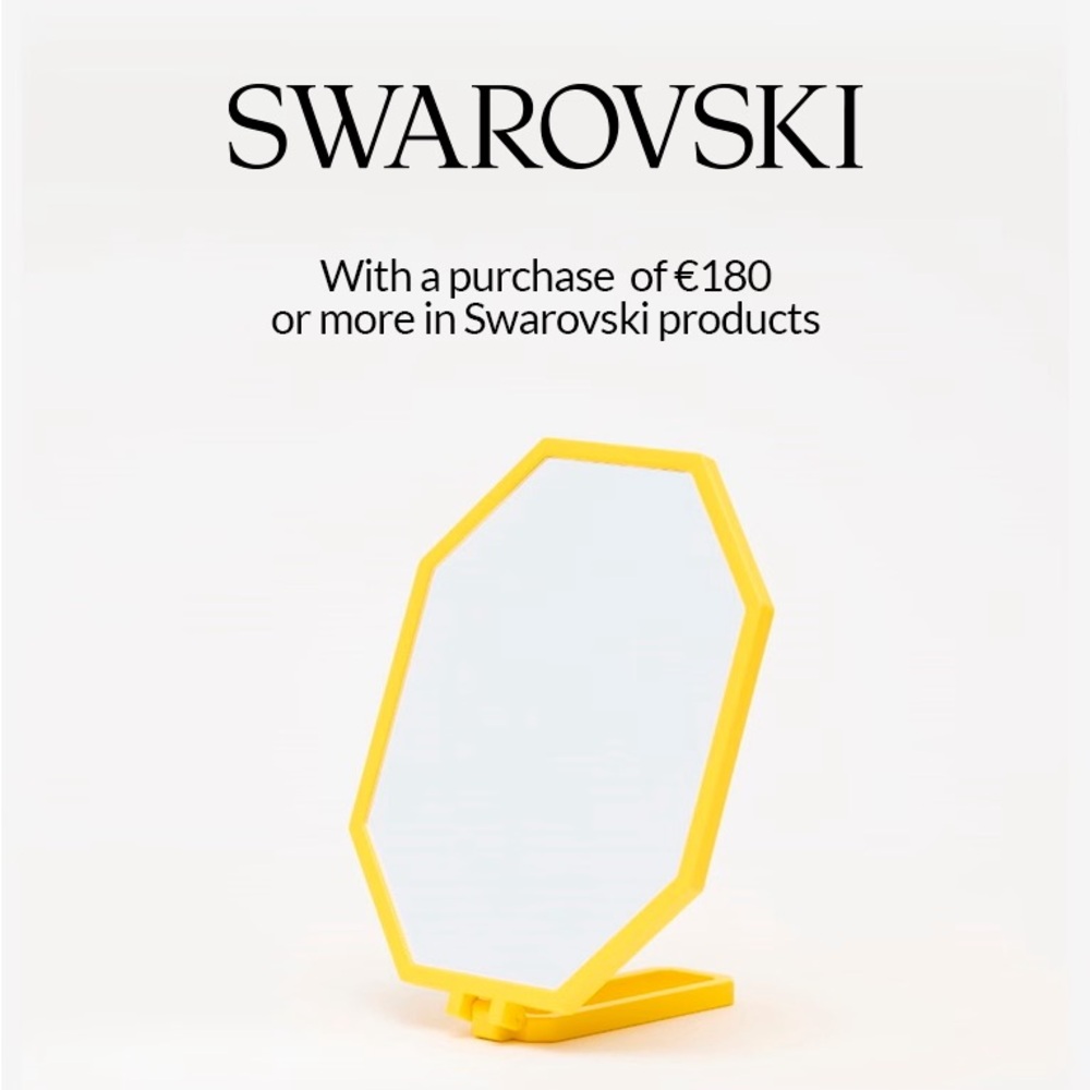 Swarovski yellow hand mirror